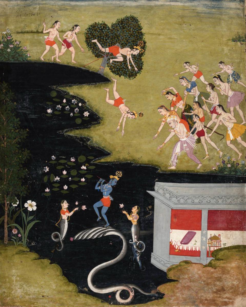 Krishna and the Serpent Kaliya — archival fine-art print from Fable