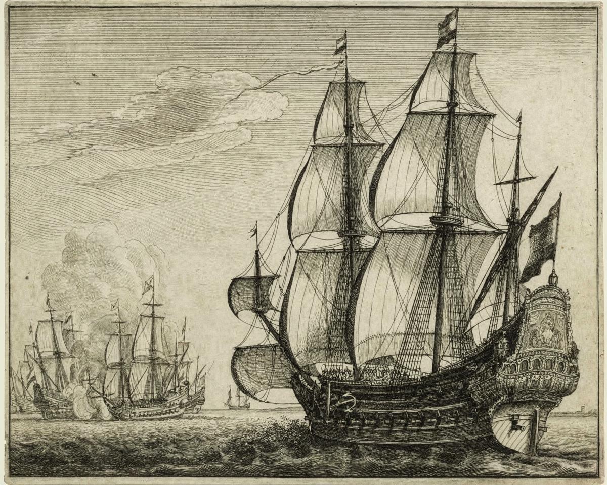 Dutch Warships by Wenceslaus Hollar — archival fine-art print from Fable