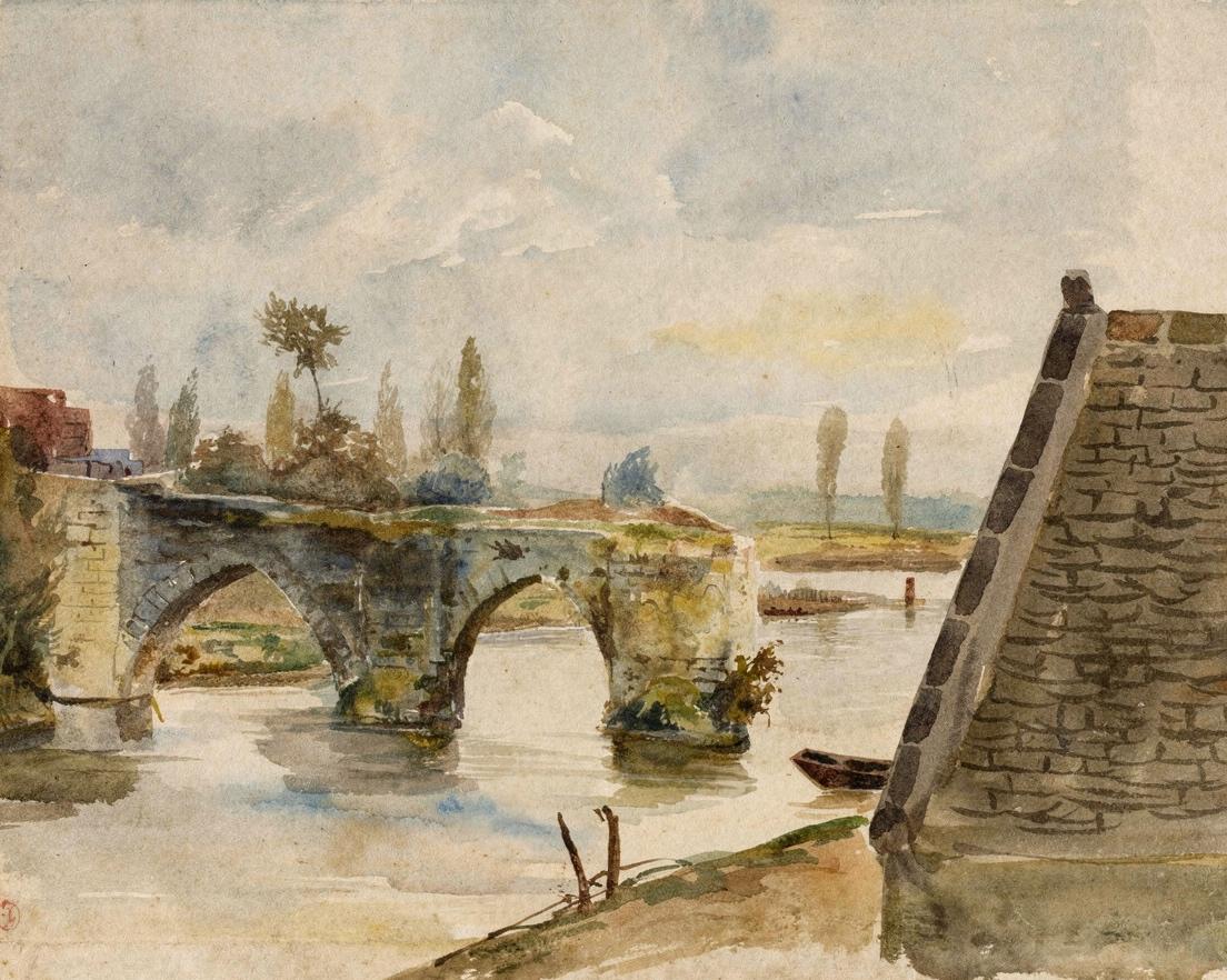 The Old Bridge at Mantes by Eugène Delacroix
French, 1798-1863 — archival fine-art print from Fable