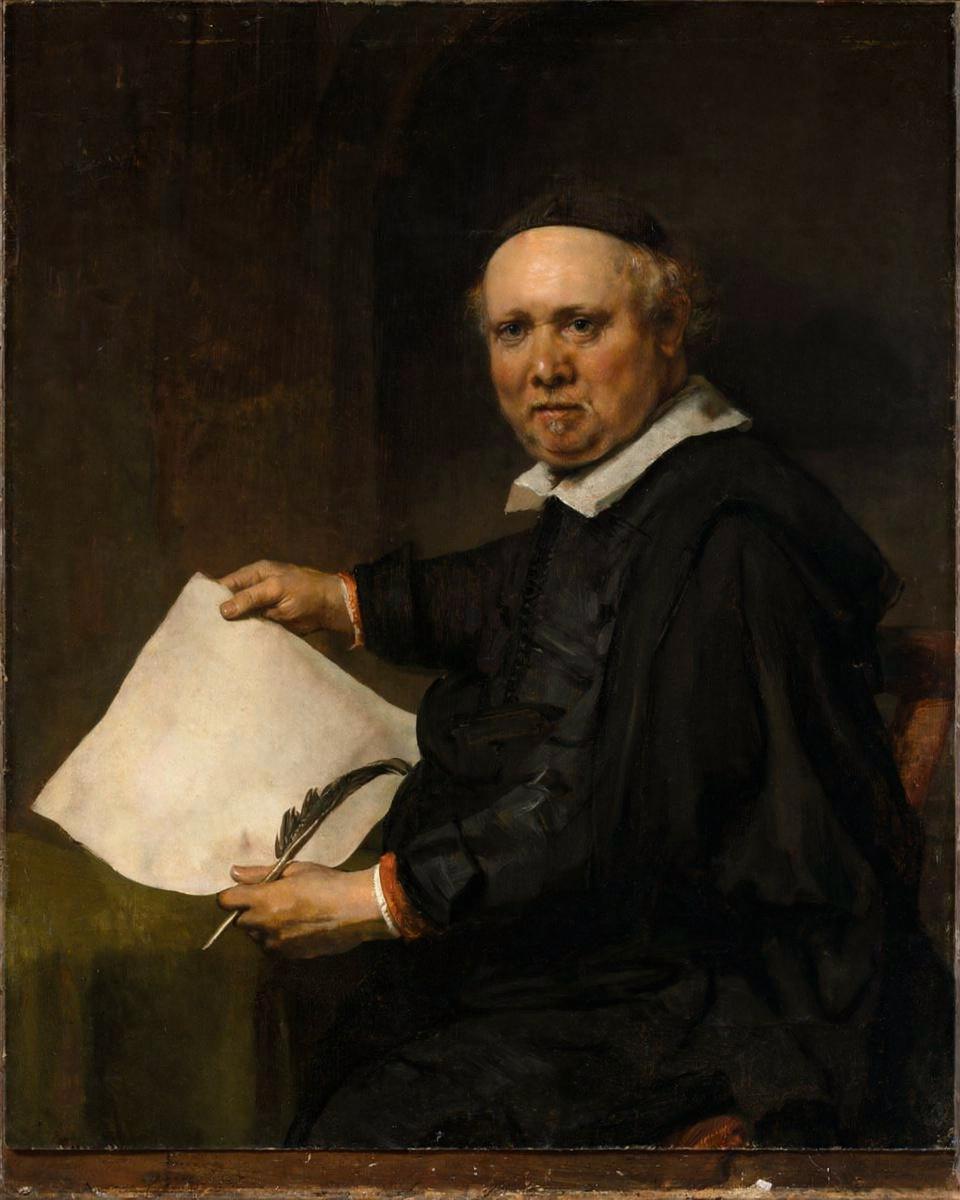 The Writing Master by Rembrandt — archival fine-art print from Fable