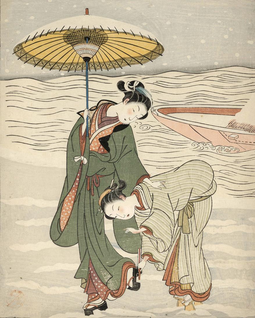 The Snow-Clogged Geta by Suzuki Harunobu 鈴木 春信
Japanese, 1725 (?)-1770 — archival fine-art print from Fable