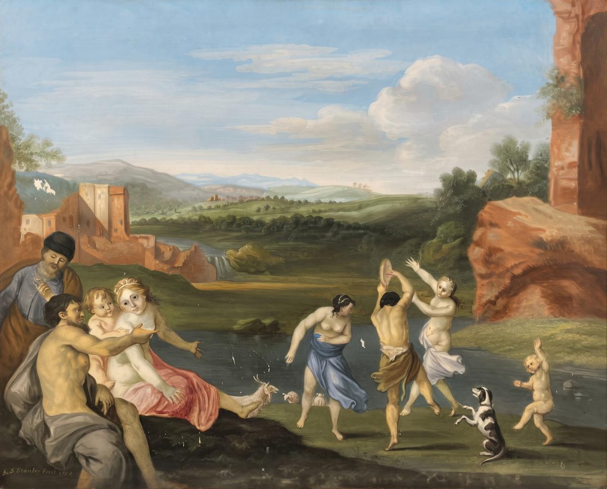 Miniature landscape with figures by Stanley, Sarah — archival fine-art print from Fable