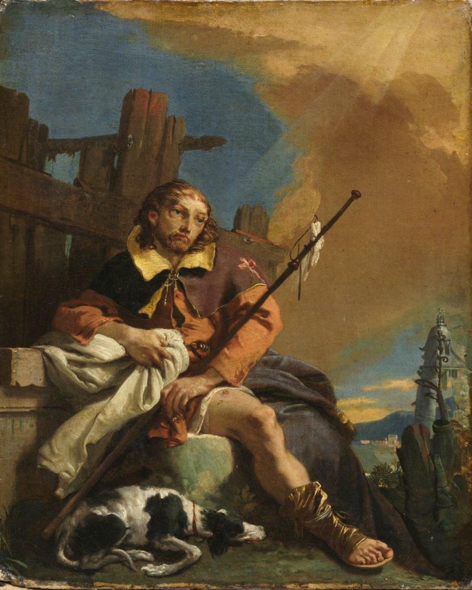 Saint Roch as a Pilgrim by Giovanni Battista Tiepolo — archival fine-art print from Fable