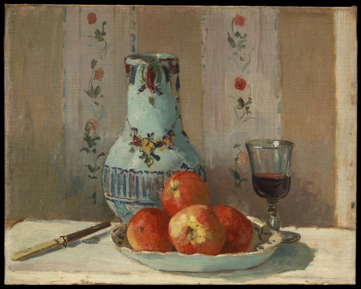 Still Life with Apples and Pitcher by Camille Pissarro — archival fine-art print from Fable