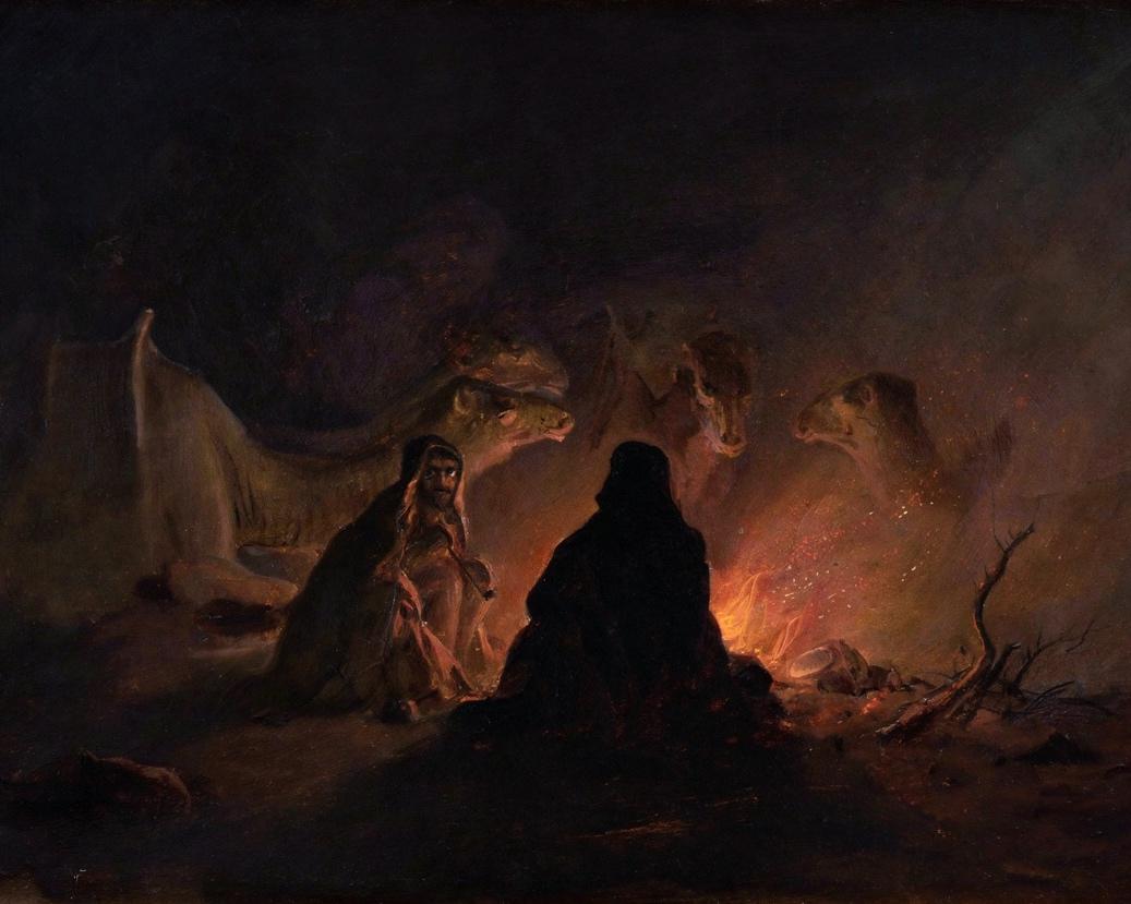 Bedouin Campfire at Night by Church, Frederic Edwin — archival fine-art print from Fable