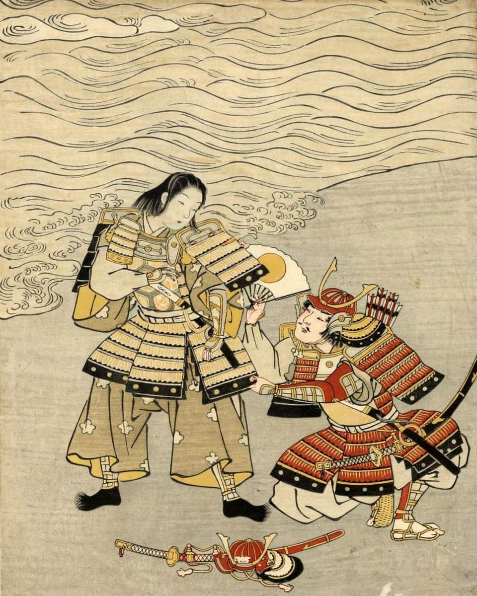 The Shore at Ichinotani by Suzuki Harunobu 鈴木春信 — archival fine-art print from Fable