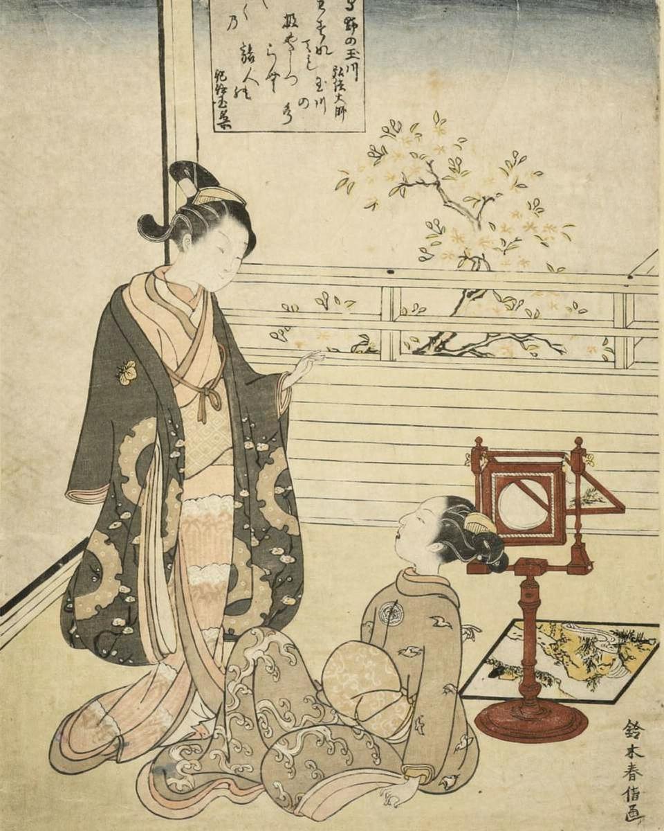 A View of the Tama River by Suzuki Harunobu 鈴木春信 — archival fine-art print from Fable