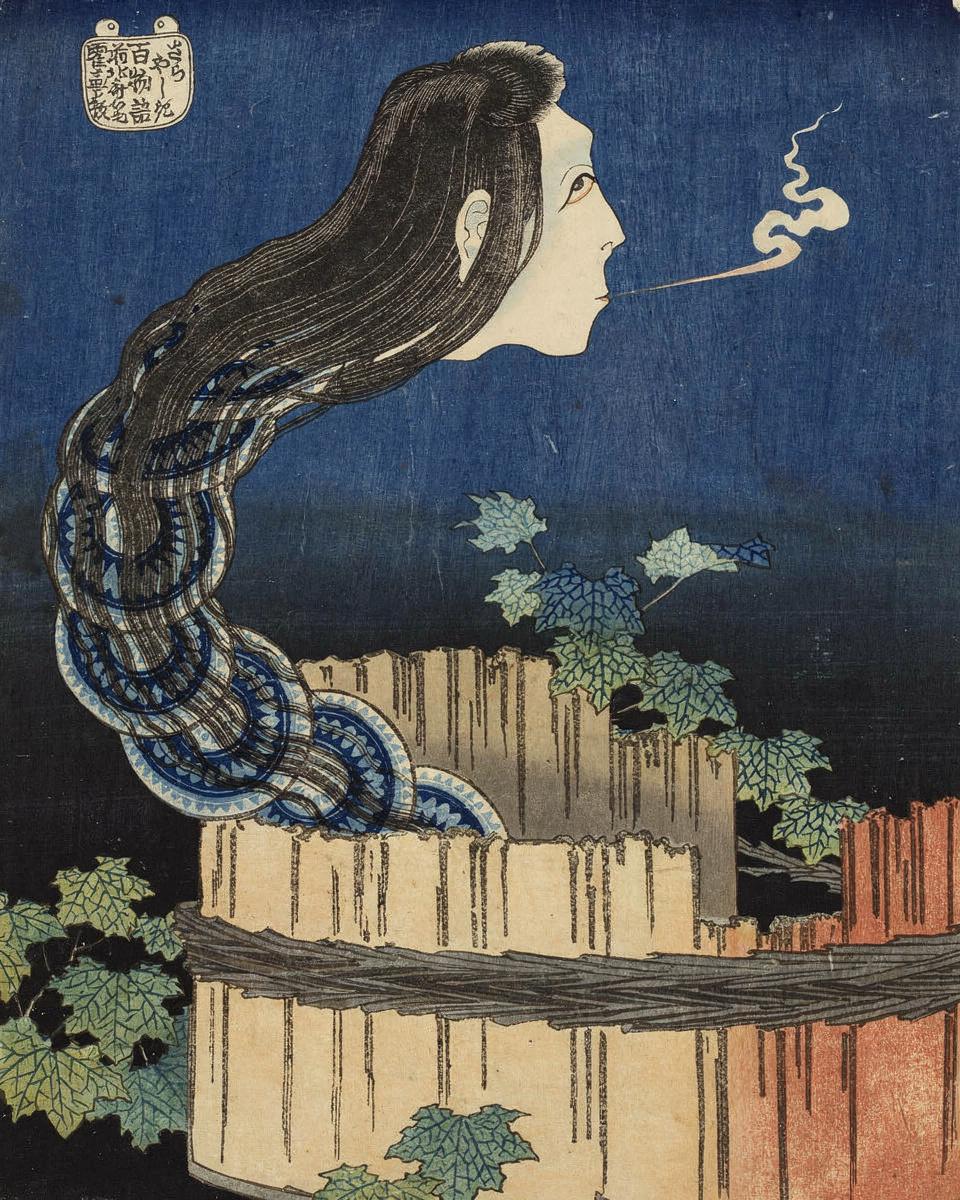 The Mansion of the Plates by Katsushika Hokusai 葛飾 北斎 — archival fine-art print from Fable