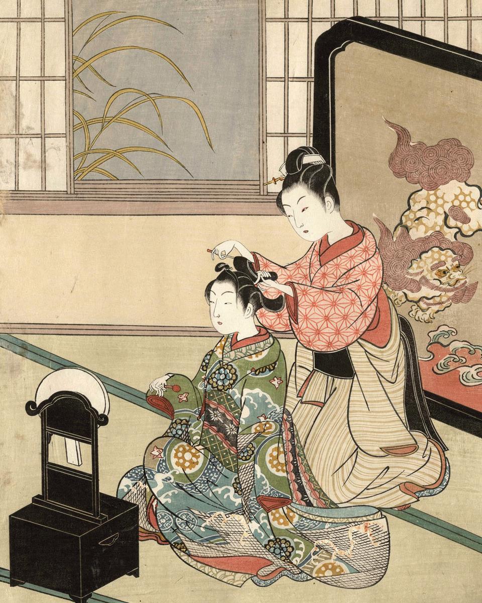 The Autumn Moon in the Mirror by Suzuki Harunobu 鈴木 春信
Japanese, 1725 (?)-1770 — archival fine-art print from Fable