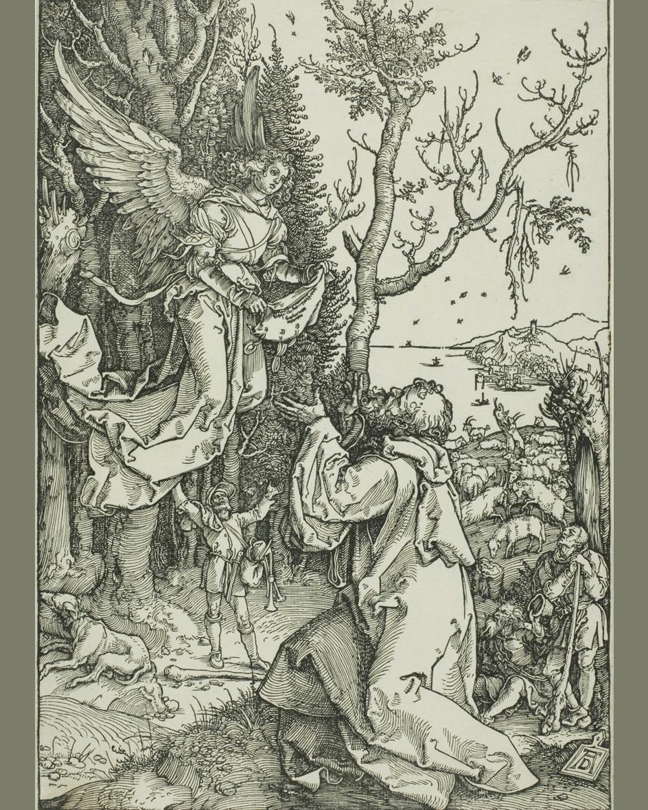 Joachim and the Angel, from The Life of the Virgin by Albrecht Dürer
German, 1471-1528 — archival fine-art print from Fable