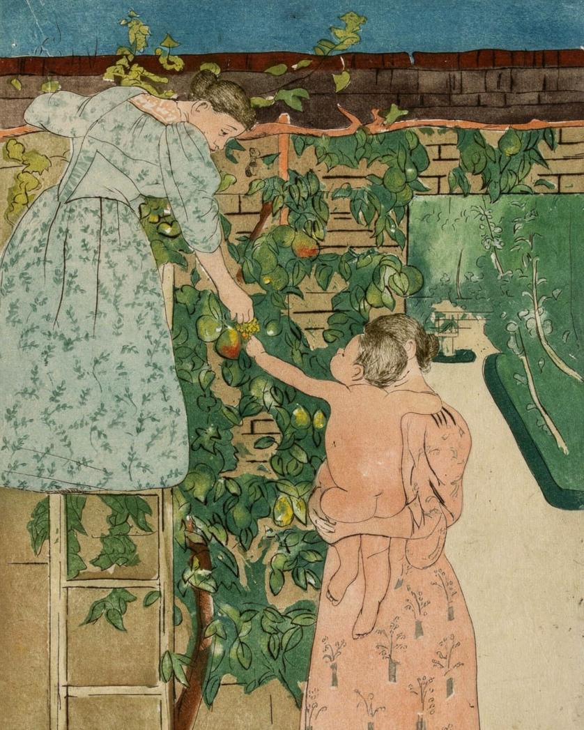 Gathering Fruit by Mary Cassatt — archival fine-art print from Fable
