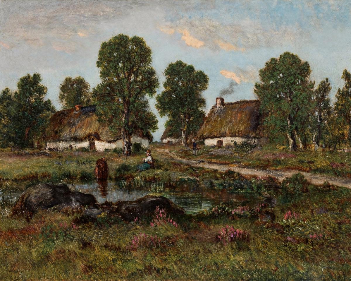 Cottages Near Larchant by Théodore Rousseau — archival fine-art print from Fable