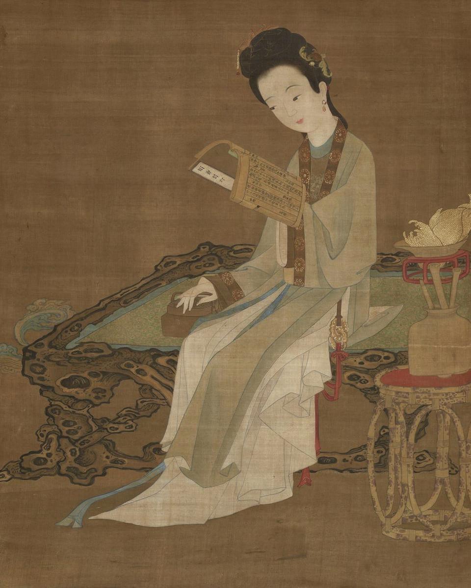 Young woman reading a book of poems by Freer, Charles Lang — archival fine-art print from Fable