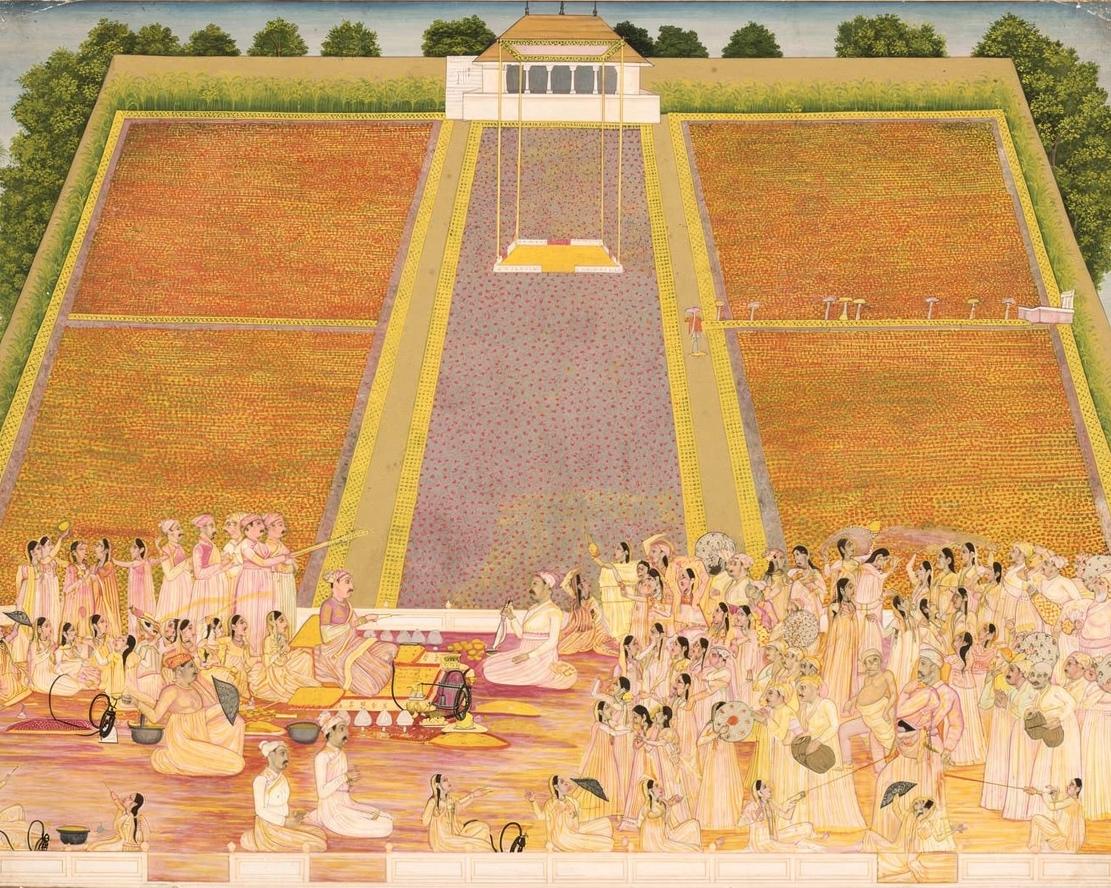 Holi Festival in a Walled Garden with Celebrants by India
West Bengal, Murshidabad — archival fine-art print from Fable