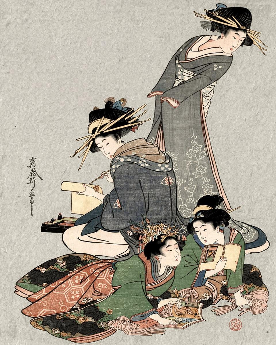 Segawa of the Matsubaya by Kitagawa Utamaro 喜多川歌麿, Tsuruya Kiemon — archival fine-art print from Fable