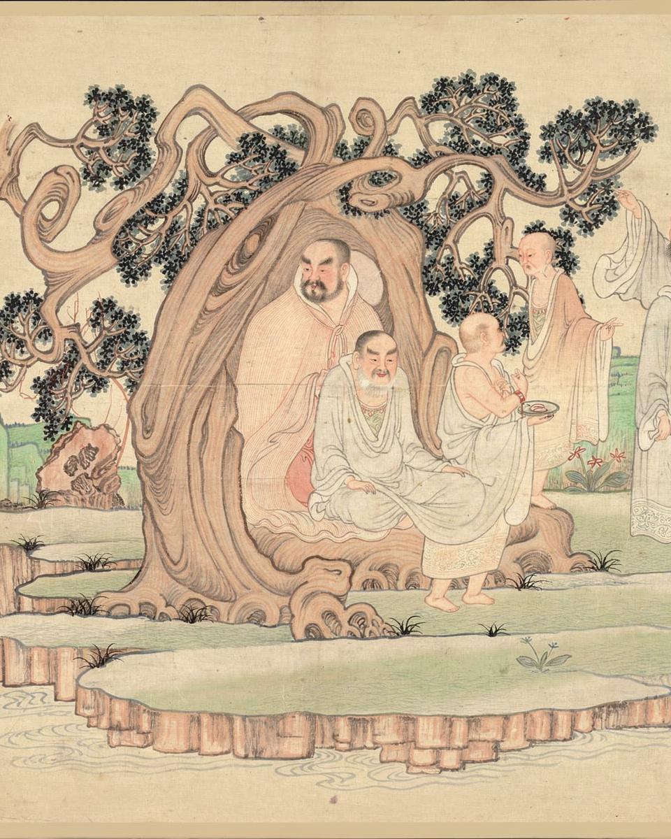 The Sixteen Luohans by Wu Bin — archival fine-art print from Fable