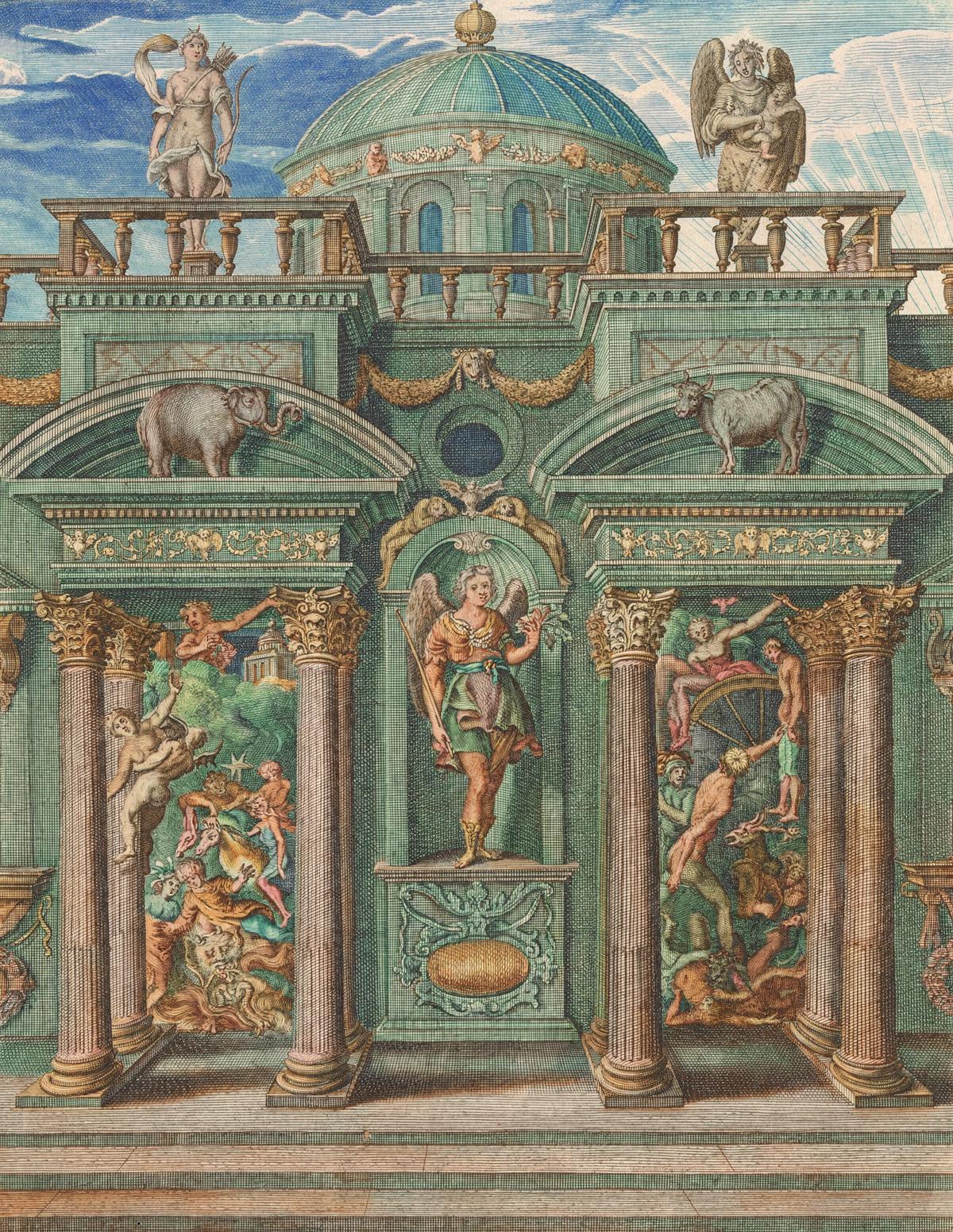 The Palace of Sleep by Bernard Picart and other engravers, Le Temple des Muses (1749 edition) — archival fine-art print from Fable