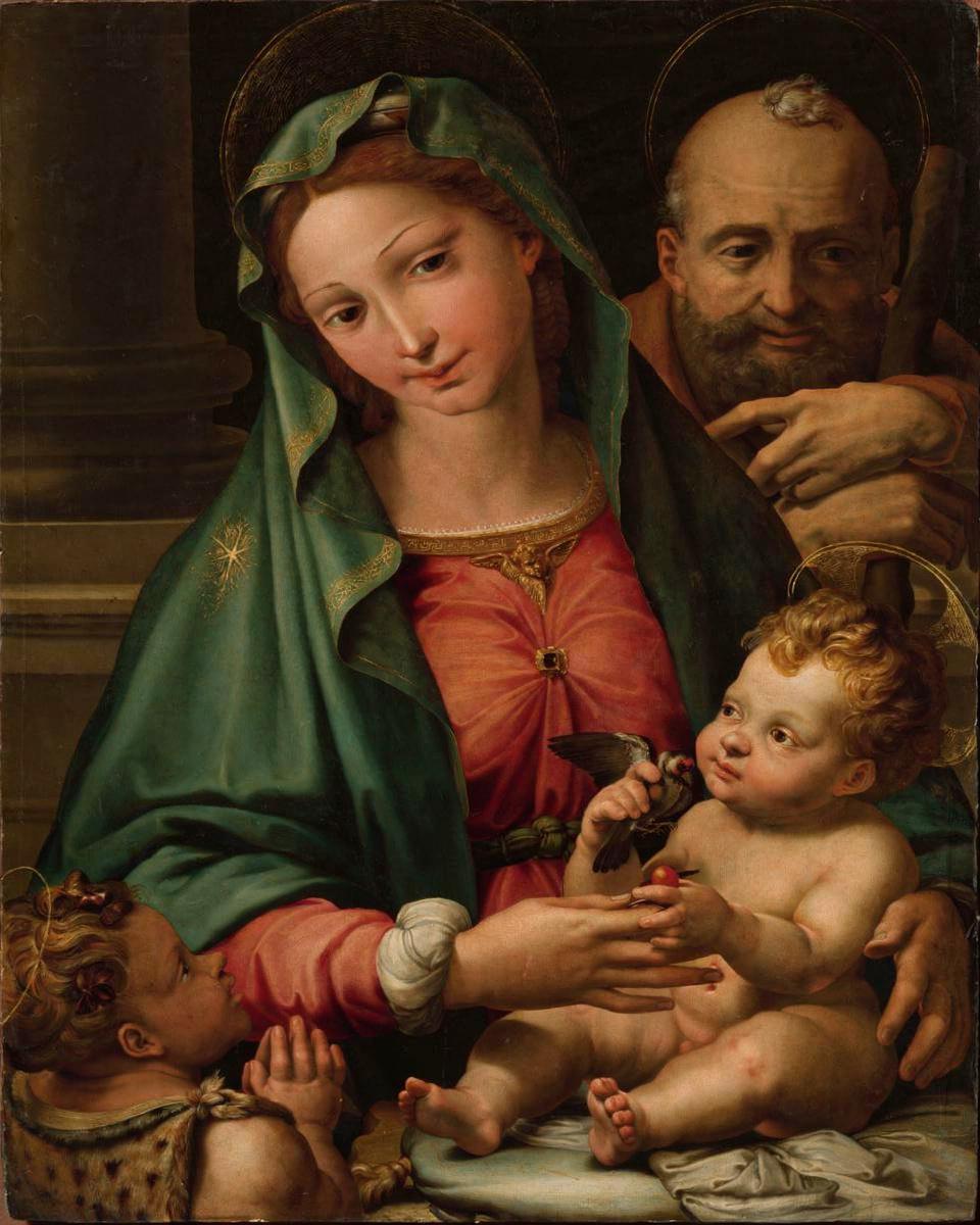 The Holy Family with the Infant Saint John the Baptist by Perino del Vaga — archival fine-art print from Fable
