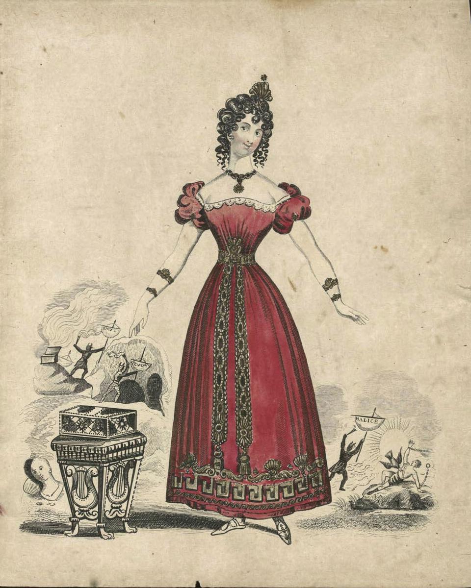 Madame Vestris as Pandora by Hodgson, O. — archival fine-art print from Fable