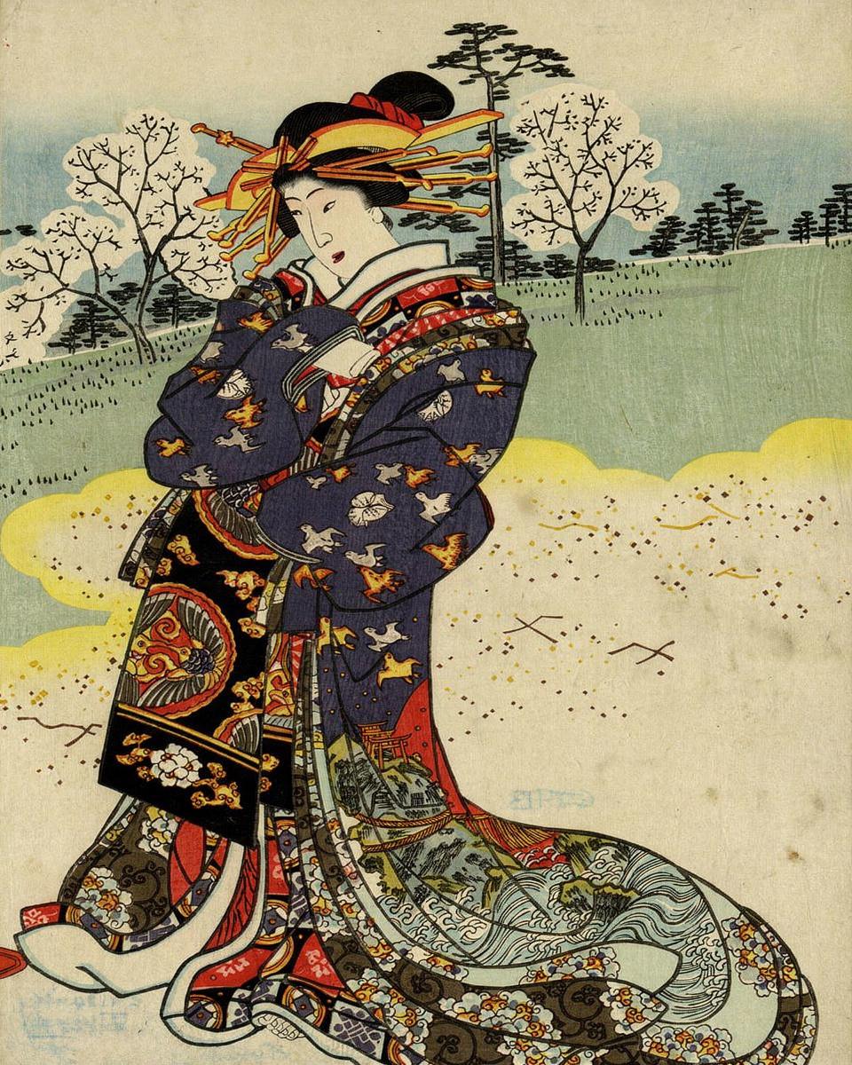 Mount Yoshino in Yamato Province (Yamato Yoshinoyama) by utagawa Hiroshige II — archival fine-art print from Fable