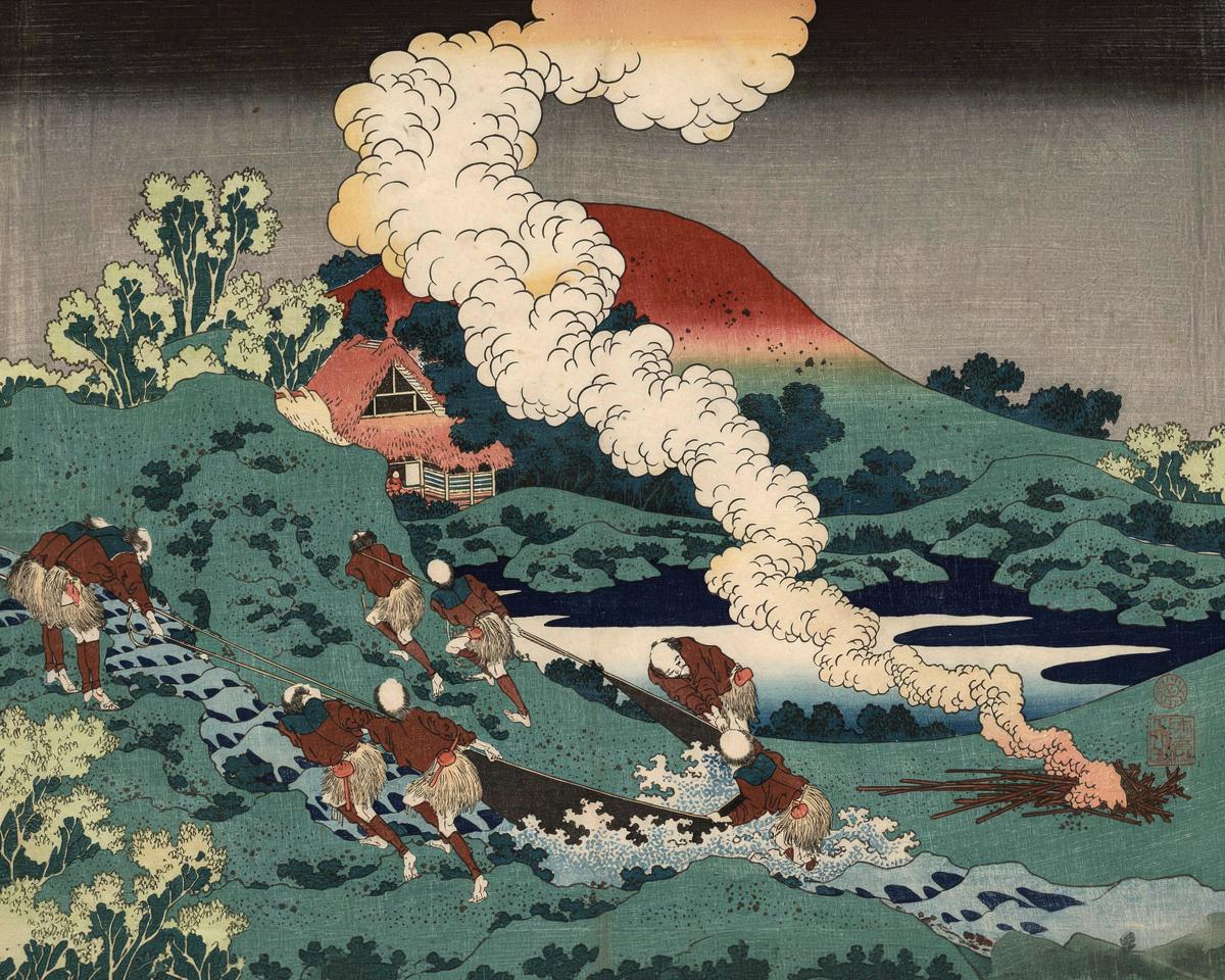 Akashi Bay at Night by Katsushika Hokusai — archival fine-art print from Fable