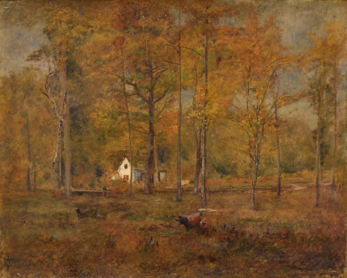 Autumn Woods by George Inness — archival fine-art print from Fable