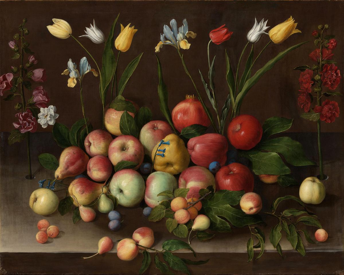Fruit and Flowers by Orsola Maddalena Caccia — archival fine-art print from Fable