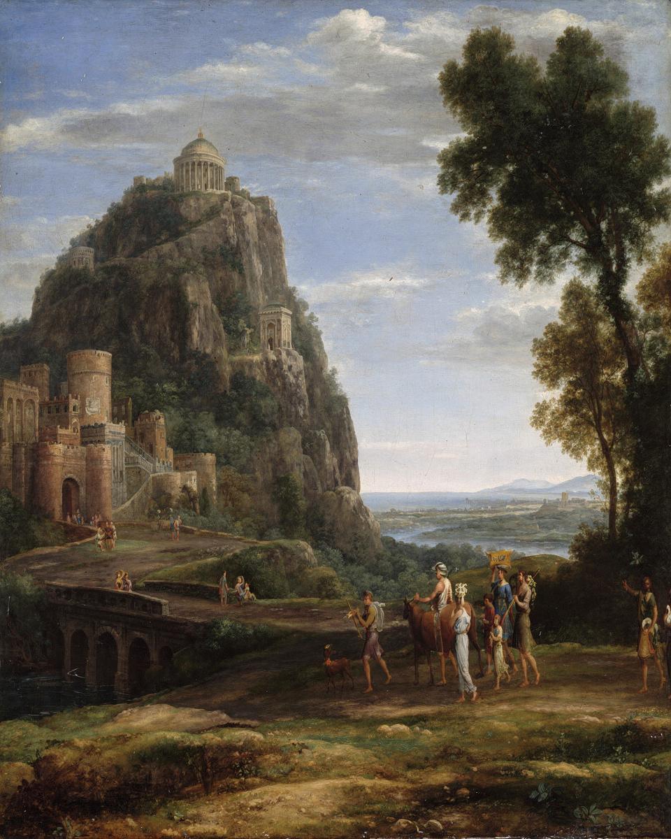 View of Delphi with a Procession by Claude Lorrain — archival fine-art print from Fable