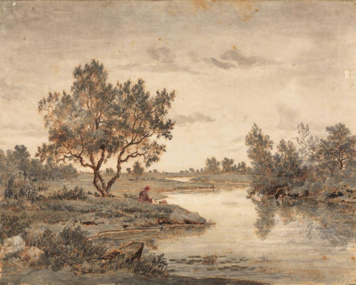 The Fisherman (Le Pêcheur) by Théodore Rousseau — archival fine-art print from Fable