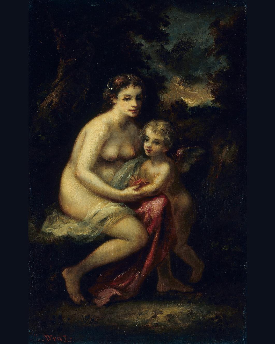 Education of Cupid by Narcisse Virgile Diaz de la Peña — archival fine-art print from Fable