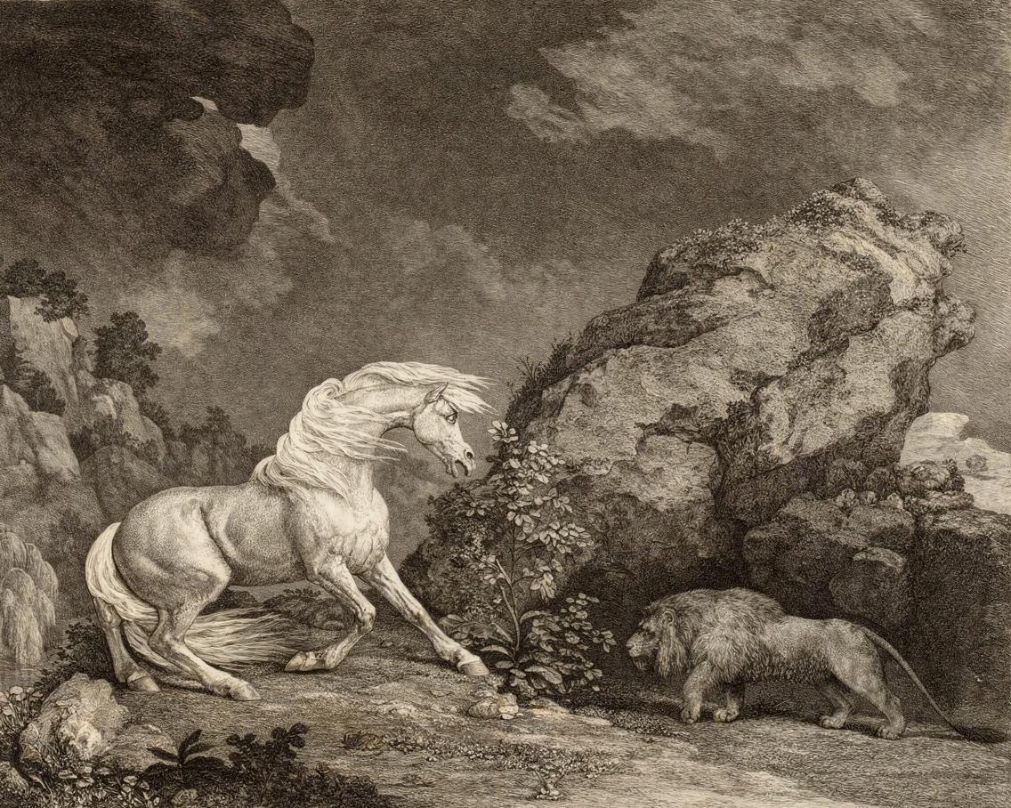 A Horse Frightened by a Lion by George Stubbs
English, 1724-1806 — archival fine-art print from Fable