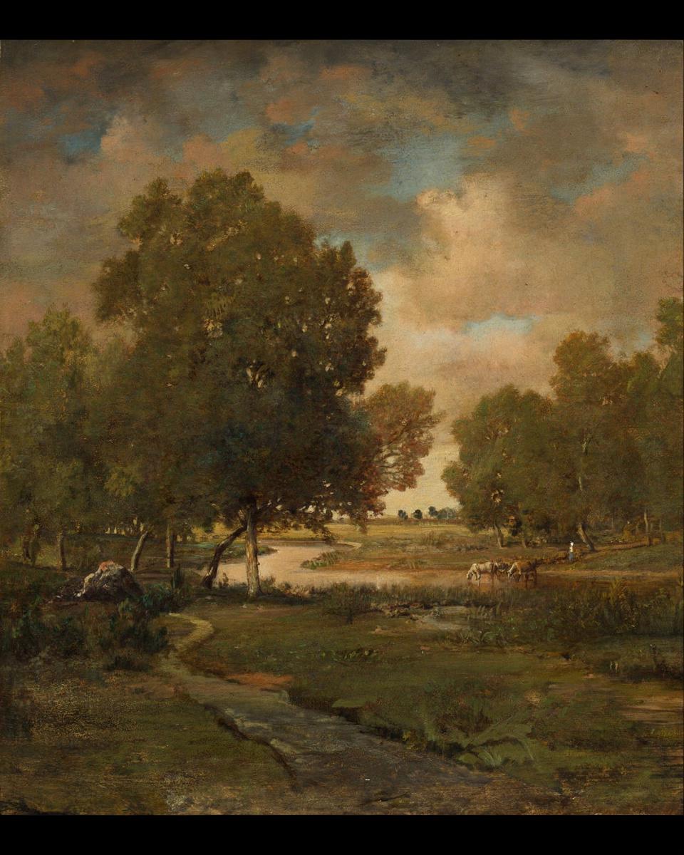 A River in a Meadow by Théodore Rousseau — archival fine-art print from Fable