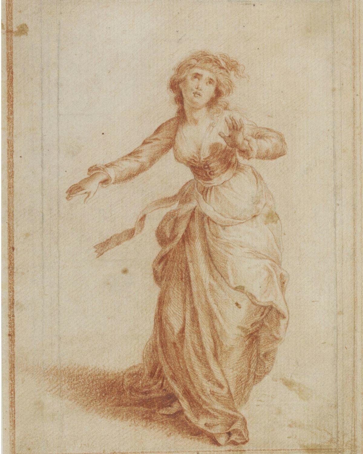 Woman with her hands outstretched by Schubert, Johann David — archival fine-art print from Fable