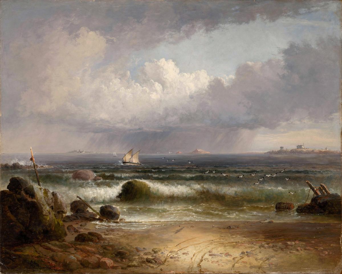 Coming Squall (Nahant Beach with a Summer Shower) by Thomas Doughty
American, 1793–1856 — archival fine-art print from Fable