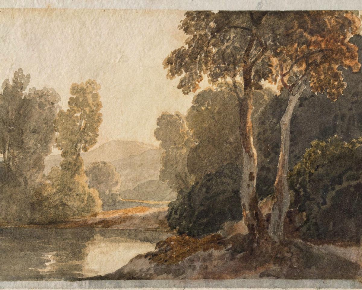 Landscape with Pond and Mountains by Havell — archival fine-art print from Fable