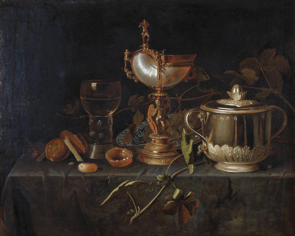 Porringer and Nautilus Cup by Roestraten, Pieter — archival fine-art print from Fable