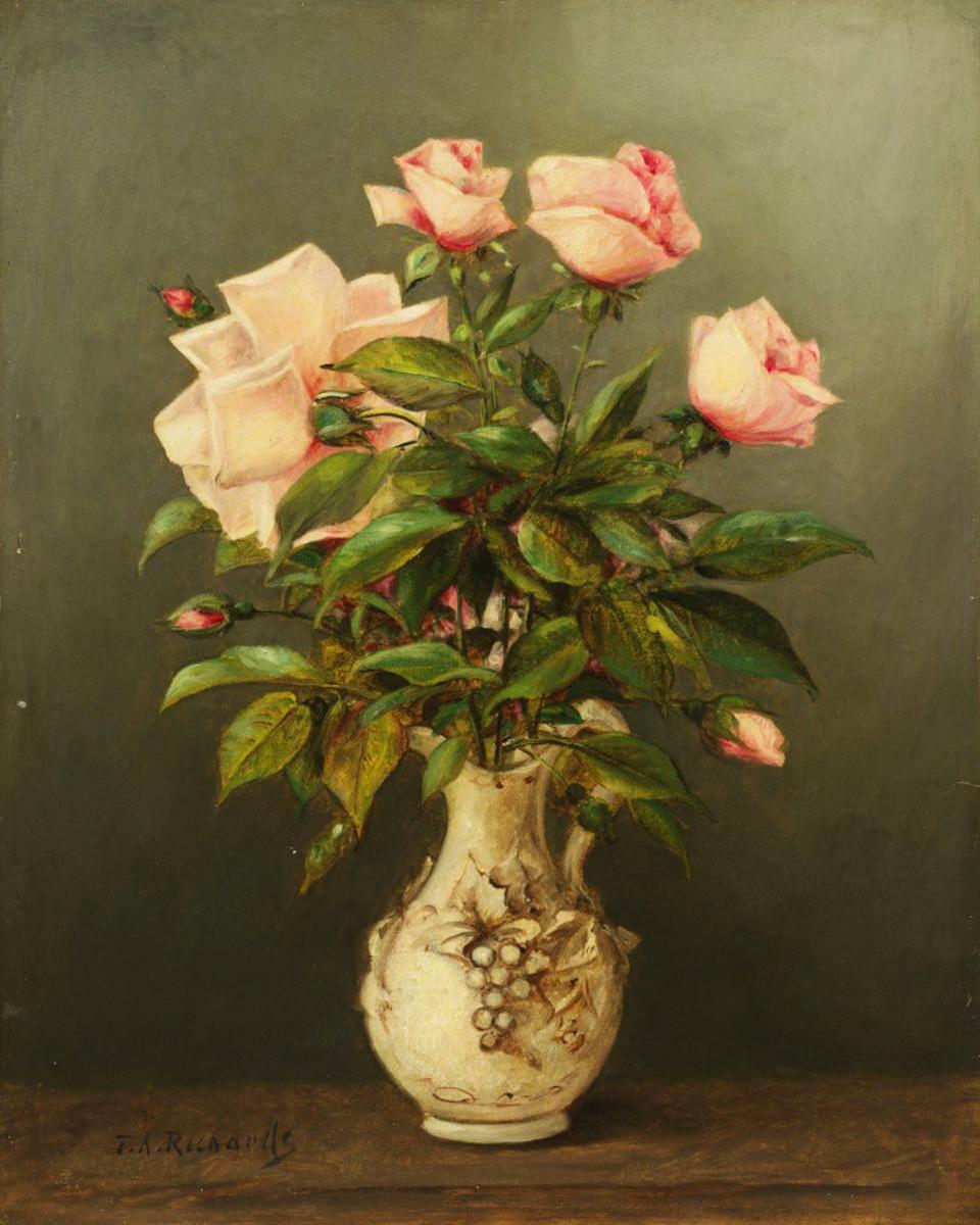 Vase of Roses by Thomas Addison Richards — archival fine-art print from Fable