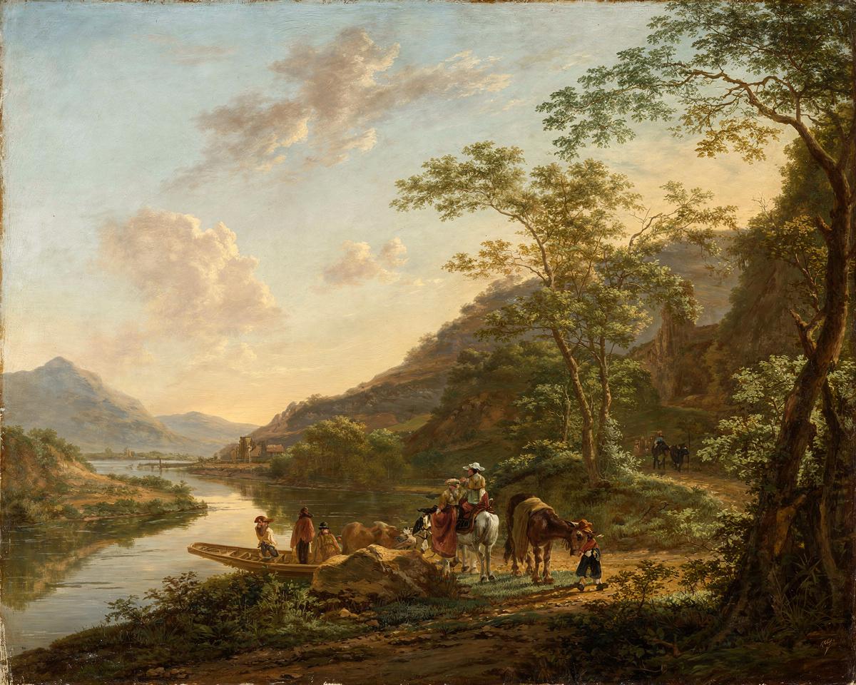 Italian Landscape with Ferry — archival fine-art print from Fable