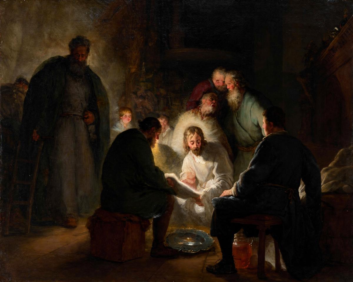 Christ Washing the Disciples' Feet by Attributed to Jan Lievens — archival fine-art print from Fable