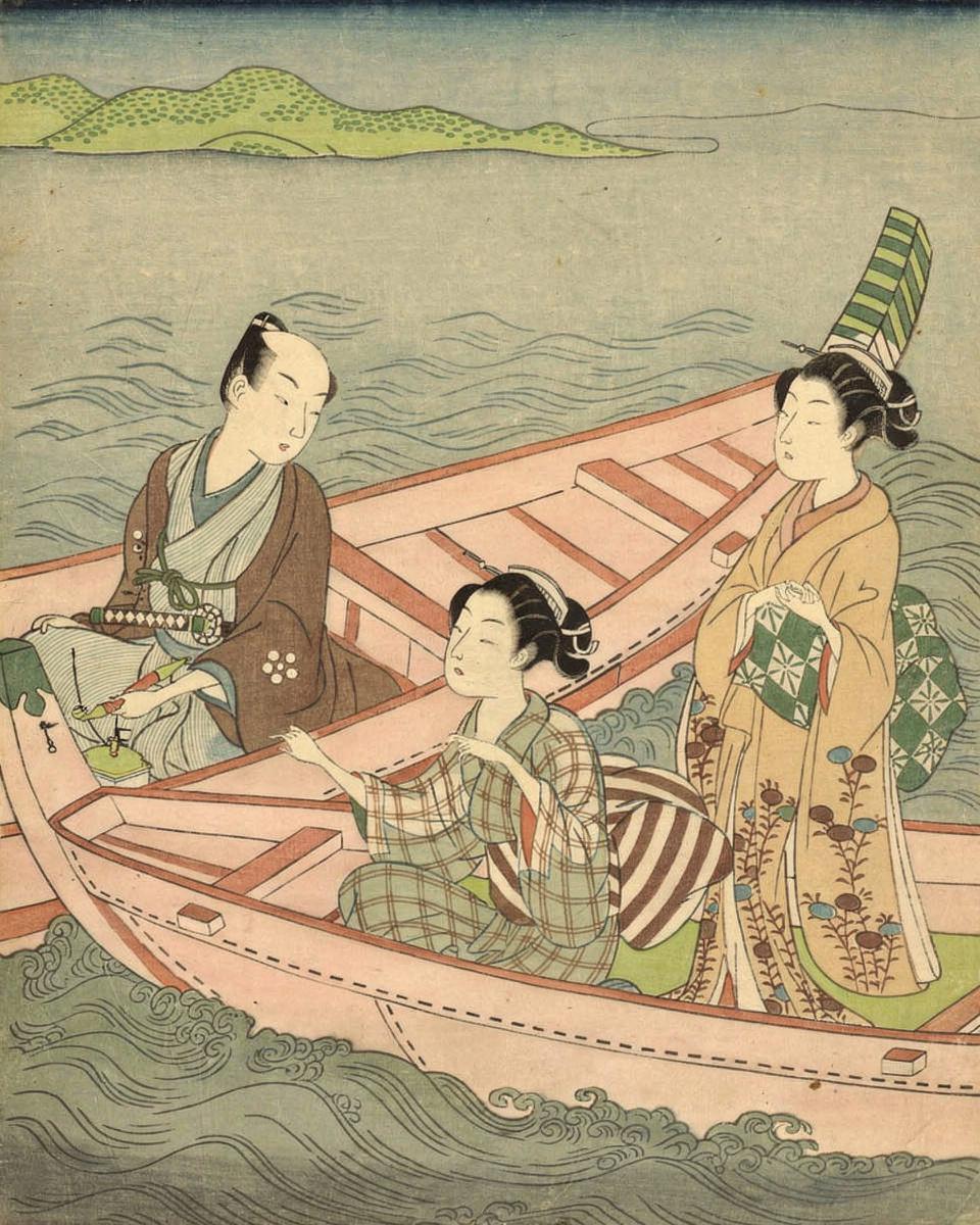 BOATING ON EDO BAY by Suzuki Harunobu 鈴木春信 — archival fine-art print from Fable