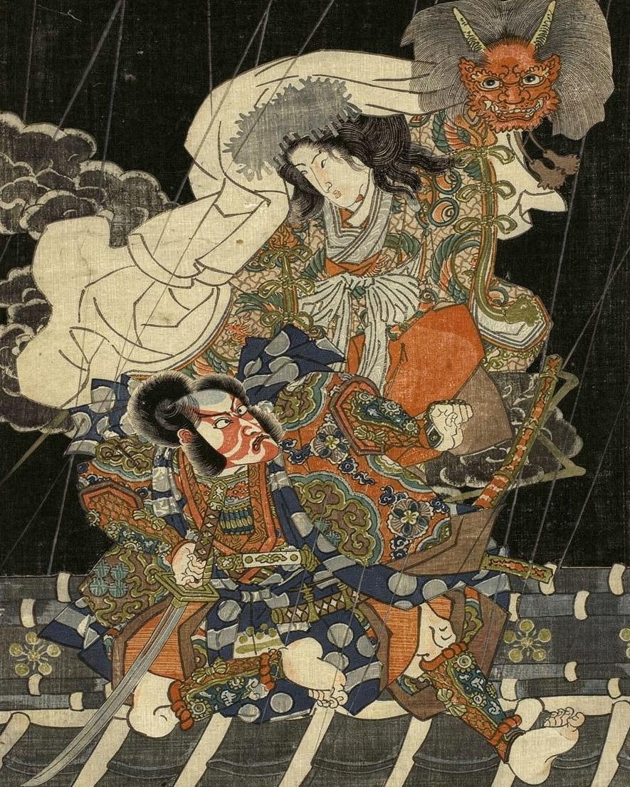 The Demon at Modori Bridge by Utagawa Kunisada — archival fine-art print from Fable