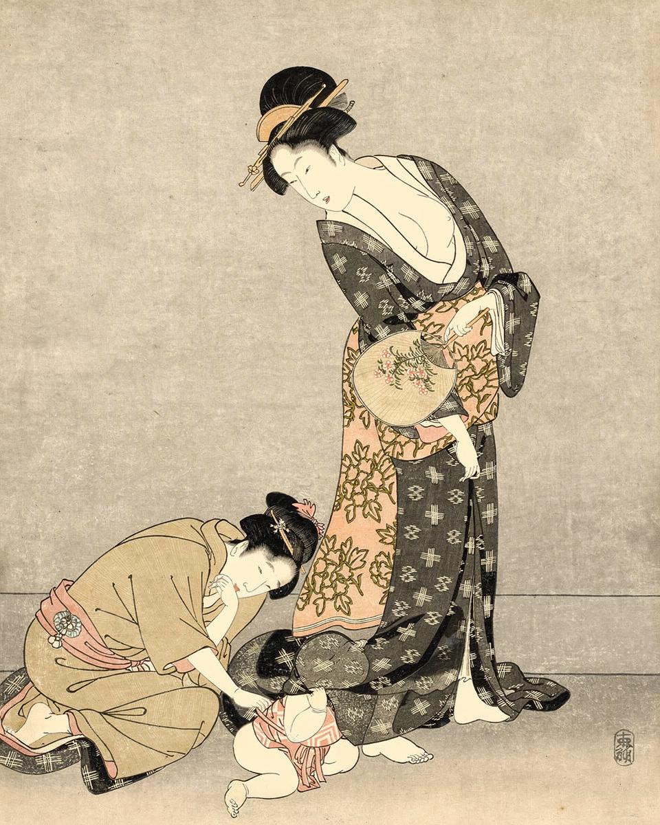Mother and Child by Kitagawa Utamaro 喜多川 歌麿
Japanese, c.1753-1806 — archival fine-art print from Fable
