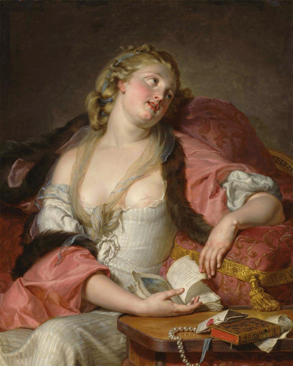 Lady Reading the Letters of Heloise and Abelard by Bernard d'Agesci — archival fine-art print from Fable
