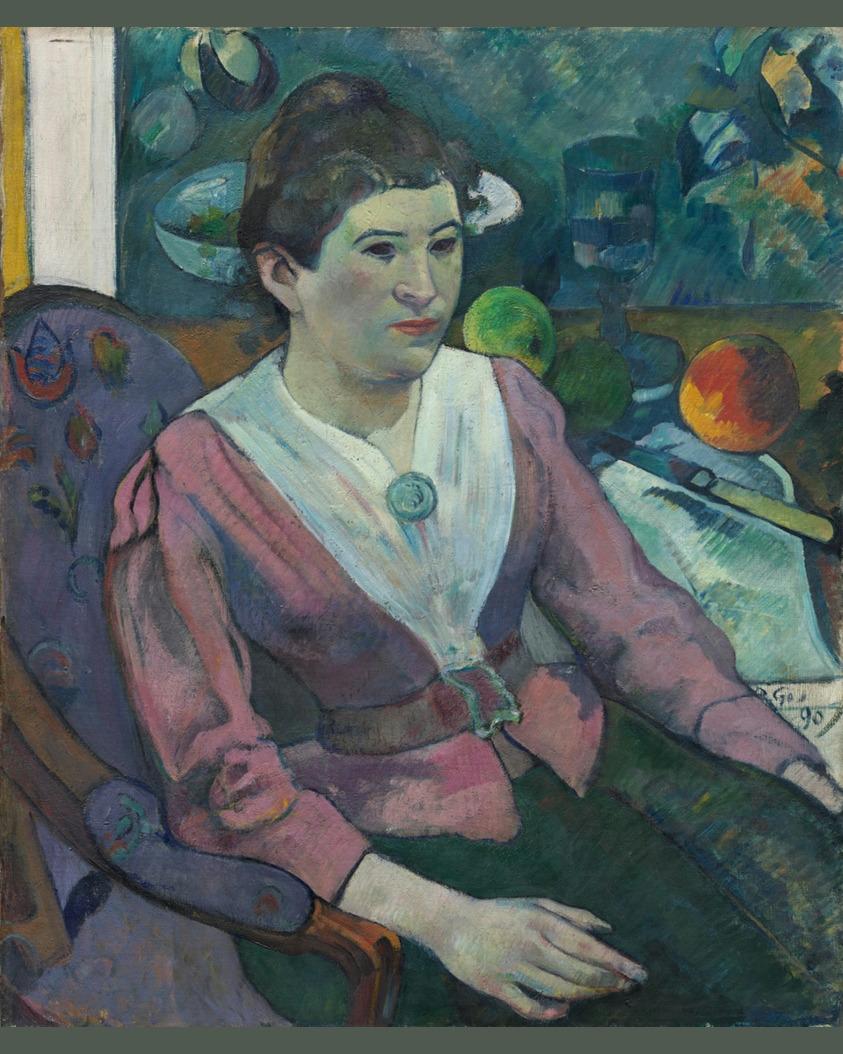 Woman in Front of a Still Life by Cezanne by Paul Gauguin — archival fine-art print from Fable