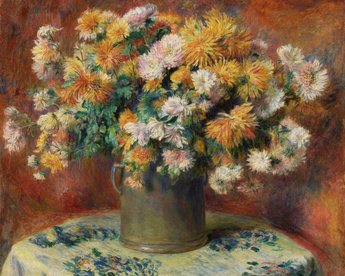 Chrysanthemums by Pierre-Auguste Renoir — archival fine-art print from Fable