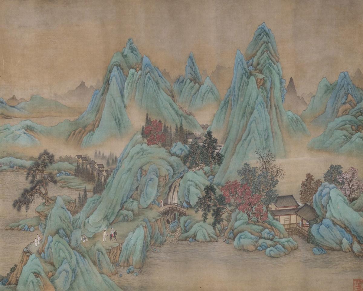Landscape in the Manner of Zhao Boju — archival fine-art print from Fable