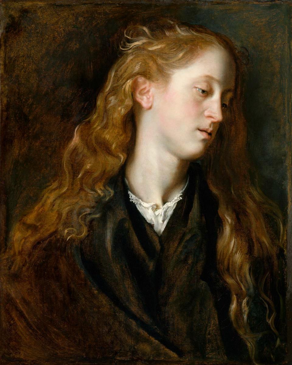 Study Head of a Young Woman by Anthony van Dyck — archival fine-art print from Fable