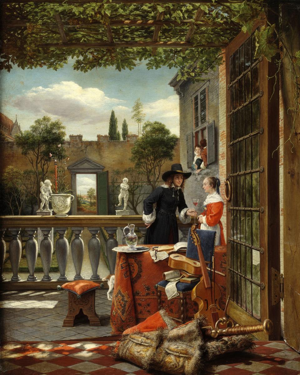 The Terrace by Dutch; Delft — archival fine-art print from Fable