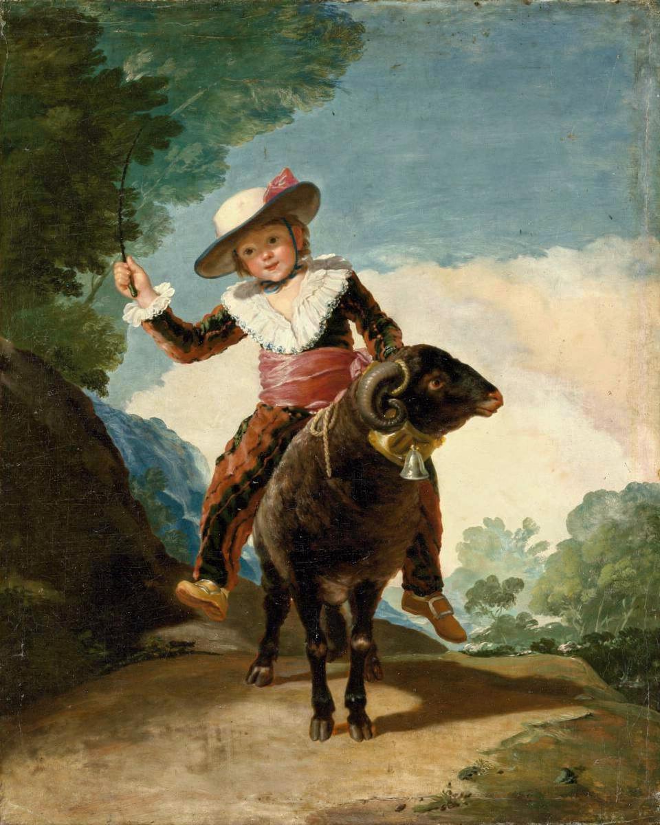 Boy on a Ram by Francisco José de Goya y Lucientes — archival fine-art print from Fable