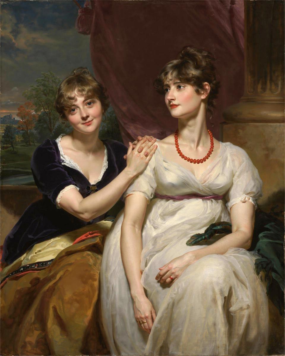 Portrait of Charlotte and Sarah Carteret-Hardy by Thomas Lawrence — archival fine-art print from Fable